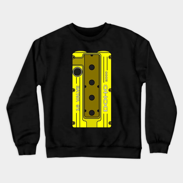 Yellow 4G63 Crewneck Sweatshirt by turboosted